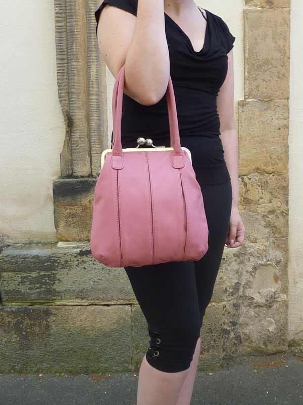 Sticks and Stones - Lederhandtasche Annecy - Millenium Pink als Handtasche