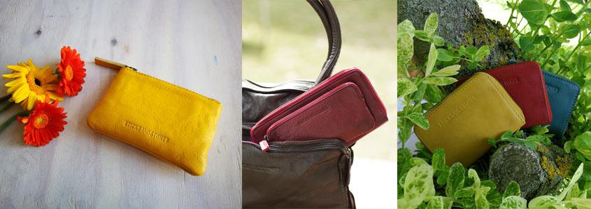 Sticks and Stones - Geldbörsen aus Leder mit Reißverschluß