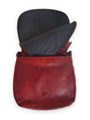 Sticks and Stones - Ledertasche Andalusia Bag - Bright Red geöffnet