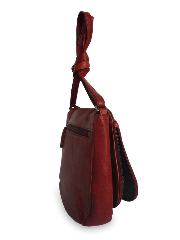 Sticks and Stones - Ledertasche Andalusia Bag - Bright Red Seitenansicht