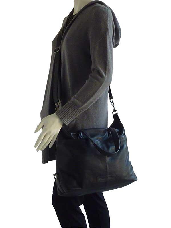 Sticks and Stones - Ledertasche Hamptons - Black als Crossbag