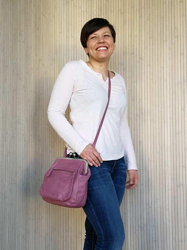 Sticks and Stones - Bügeltasche Lyon Bag - Mauve Pink als Crossbag