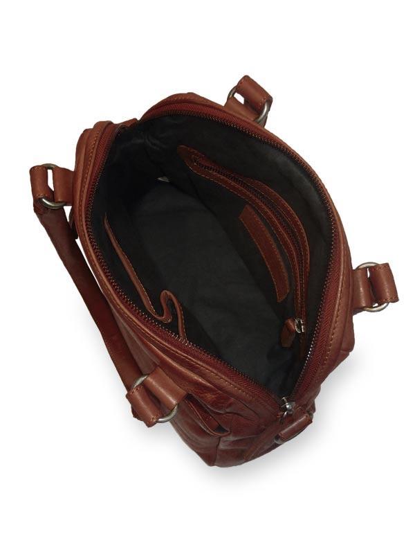 Sticks and Stones - Lederhandtasche Orleans Bag - Mustang Brown Innenansicht