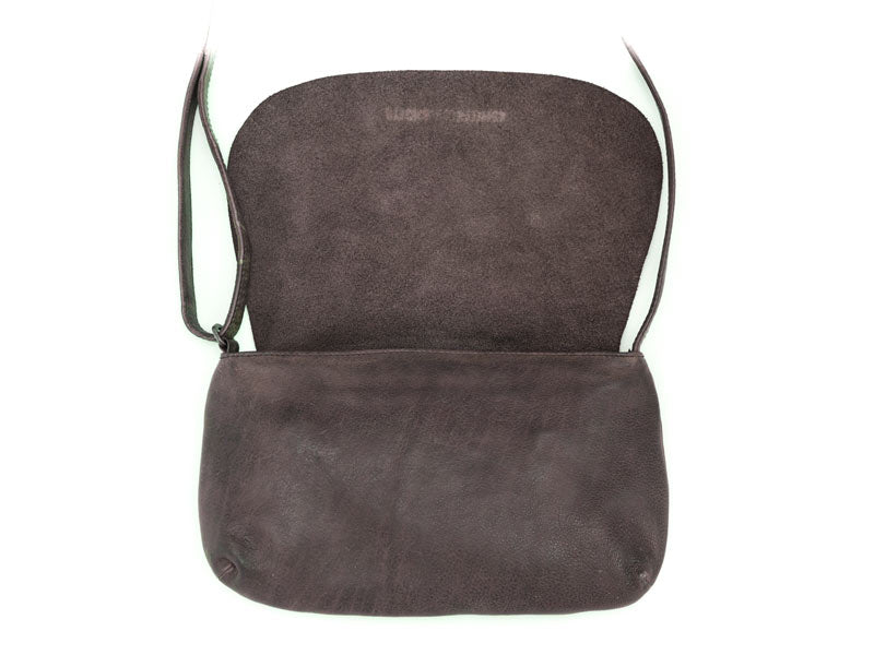 Sticks and Stones - Ledertasche Rio - Taupe Aufgeklappt