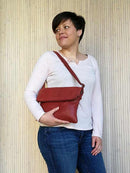 Sticks and Stones - Ledertasche Rosebery Bag - Red als Schultertasche