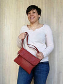 Sticks and Stones - Ledertasche Rosebery Bag - Red Vorderseite