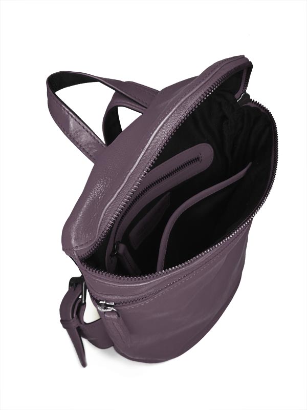 Sticks and Stones Lederrucksack Valencia Backpack Vintage Violet